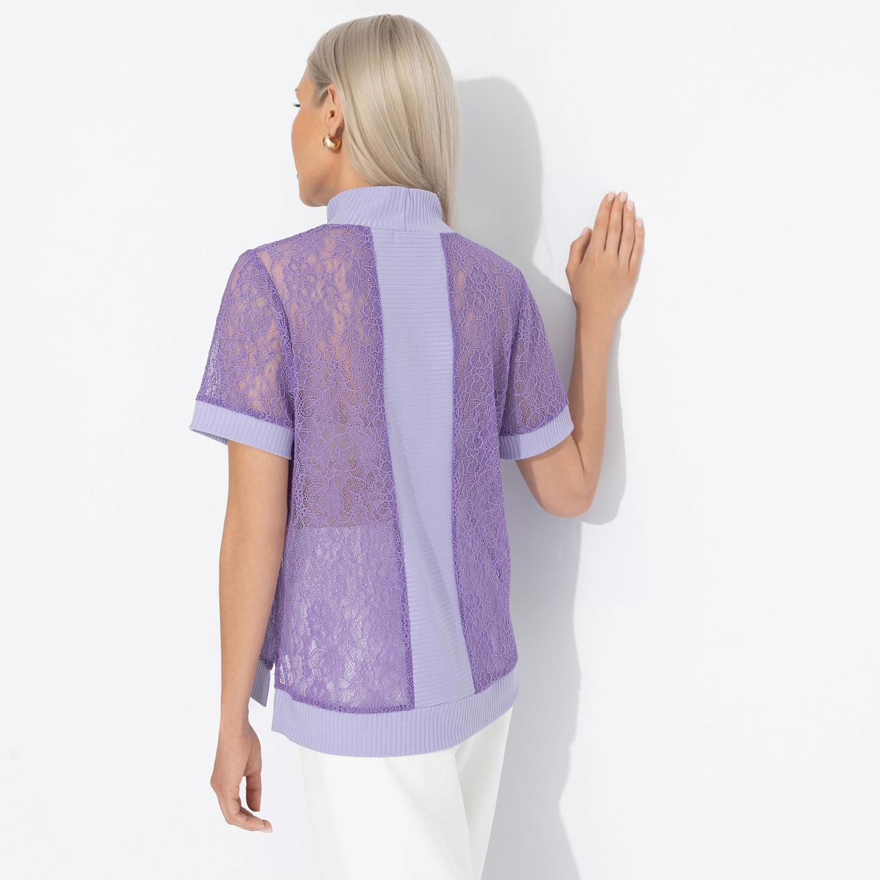 Футболка Фирменное приветствие (сиреневый). Состав: 95% п/э, 5% спандекс