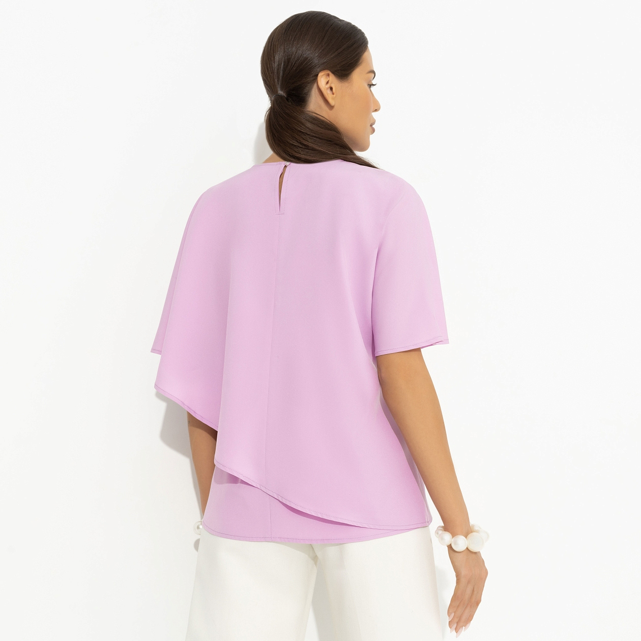 Блуза Лёгкая драма (розовая). Состав: 95% полиэстер, 5% эластан