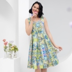 Сарафан Любуюсь в отражение (акварель). Состав: 50% хлопок, 45% п/э, 5% эластан