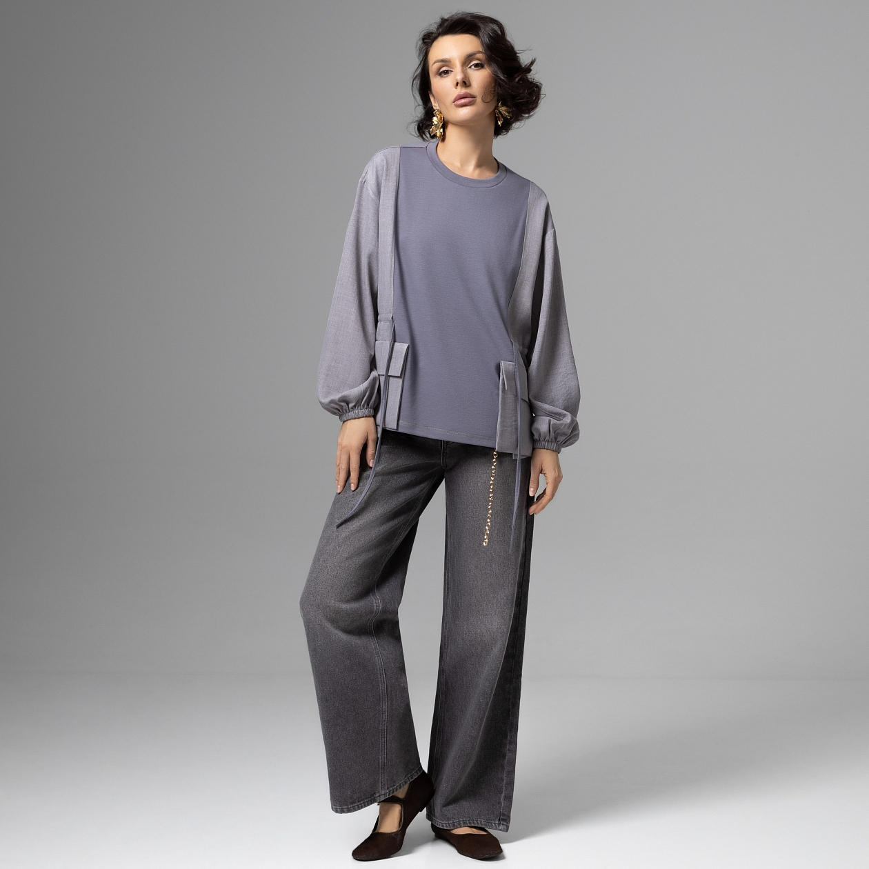 В котором удобно жить (серый). Состав: 65% п/э, 30% вискоза, 5% спандекс