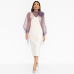 Болеро Деловой взгляд (сиреневое, с брошкой). Состав: 100% полиэстер