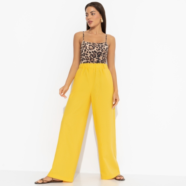 Брюки Легкость льна (желтые) 