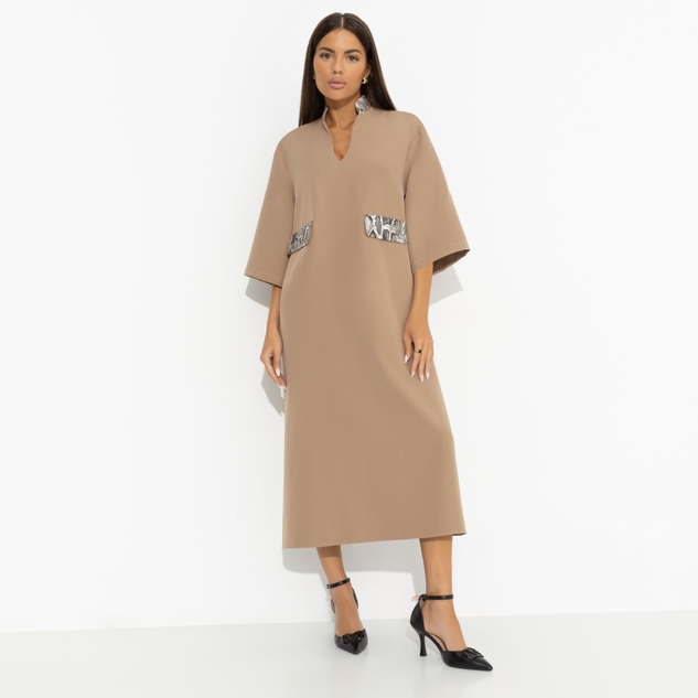 Платье Деловая леди (миндальный) 