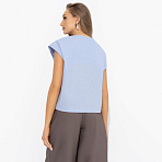 Дерзкий шарм (голубой). Состав: 40% полиэстер, 27% вискоза, 23% лён, 10% хлопок