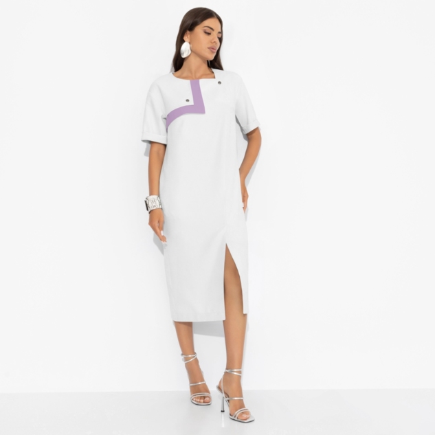 Платье Я онлайн (white new, с поясом) 