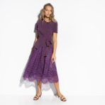 Костюм с юбкой Больше чем стиль (2 в 1, фиолетовый). Состав: 95% п/э, 5% спандекс