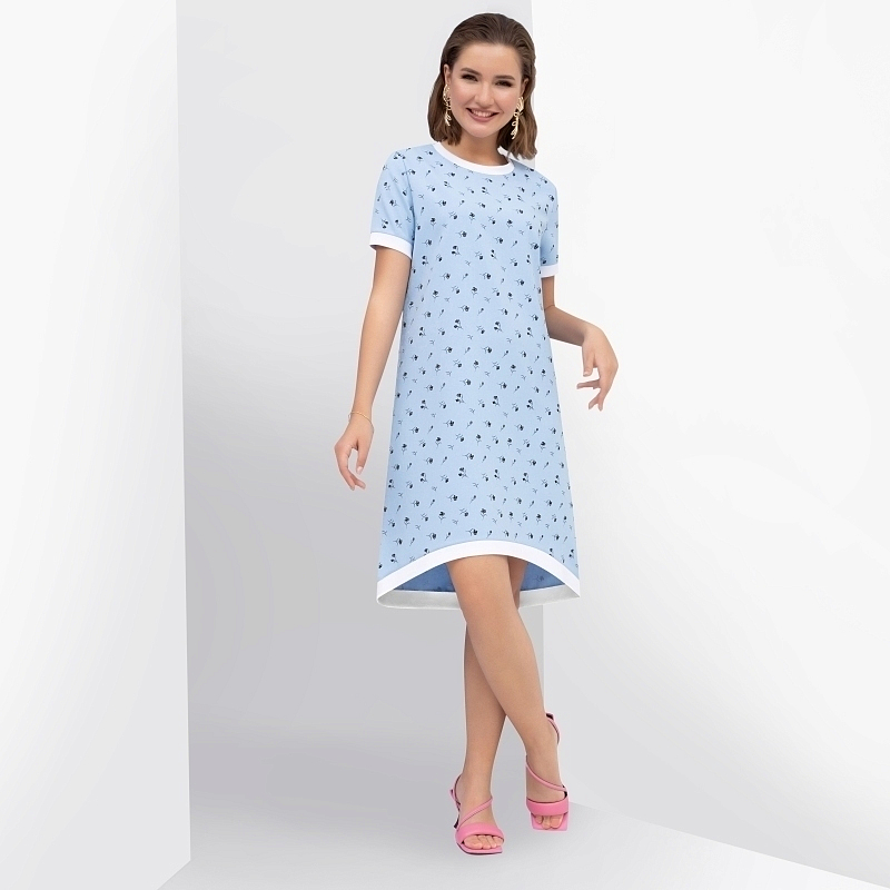 Платье Игра воображения (милая). Состав: 80% п/э, 15% лен, 5% эластан