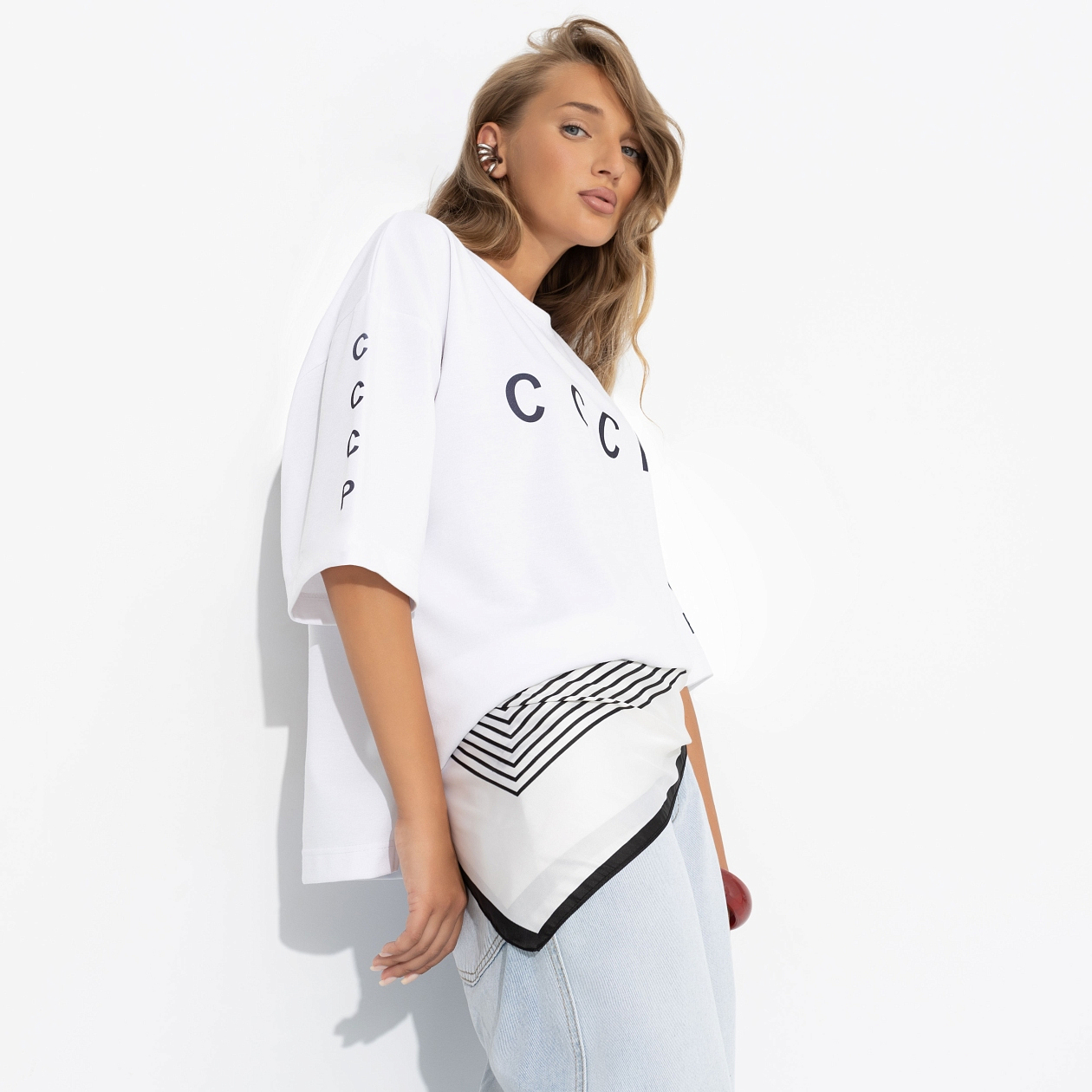 Футболка Мода-мания (СССР). Состав: 65% п/э, 30% вискоза, 5% стрейч