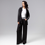 Брюки Красота в движении (чёрные). Состав: 35% п/э, 30% вискоза, 30% нейлон, 5% спандекс