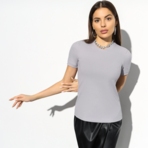 Футболка Удивляю сама себя (грэй). Состав: 65% п/э, 30% вискоза, 5% спандекс