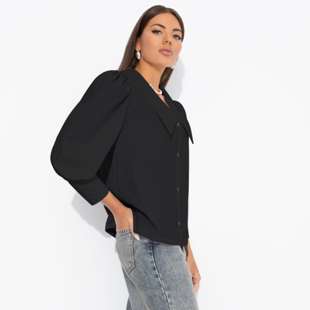 Блуза На пике успеха (черная) 
