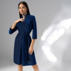 Платье Модная реализация (с поясом). Состав: 95% полиэстер, 5% эластан