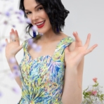 Сарафан Любуюсь в отражение (акварель). Состав: 50% хлопок, 45% п/э, 5% эластан