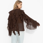 Блуза Прикосновение мечты (брауни). Состав: 95% полиэстер, 5% эластан