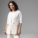 Искусство переговоров (beige). Состав: 40% лен, 30% хлопок, 30% полиэстер