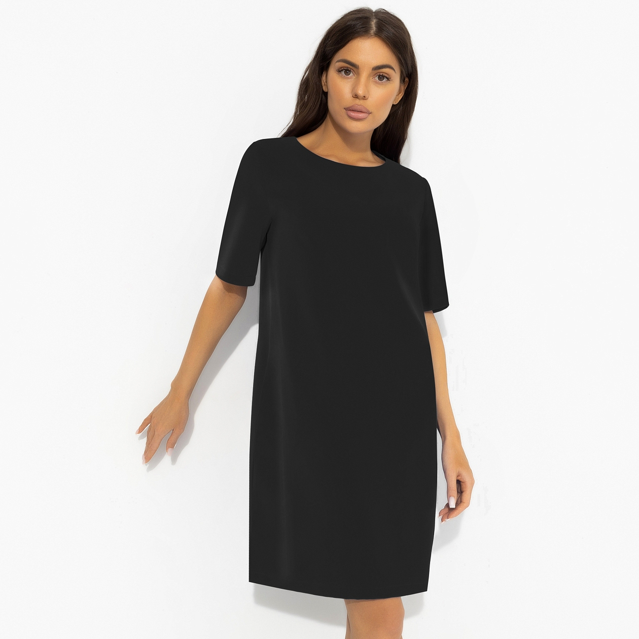 Платье Виртуальные будни (классика). Состав: 60% п/э, 37% вискоза, 3% спандекс