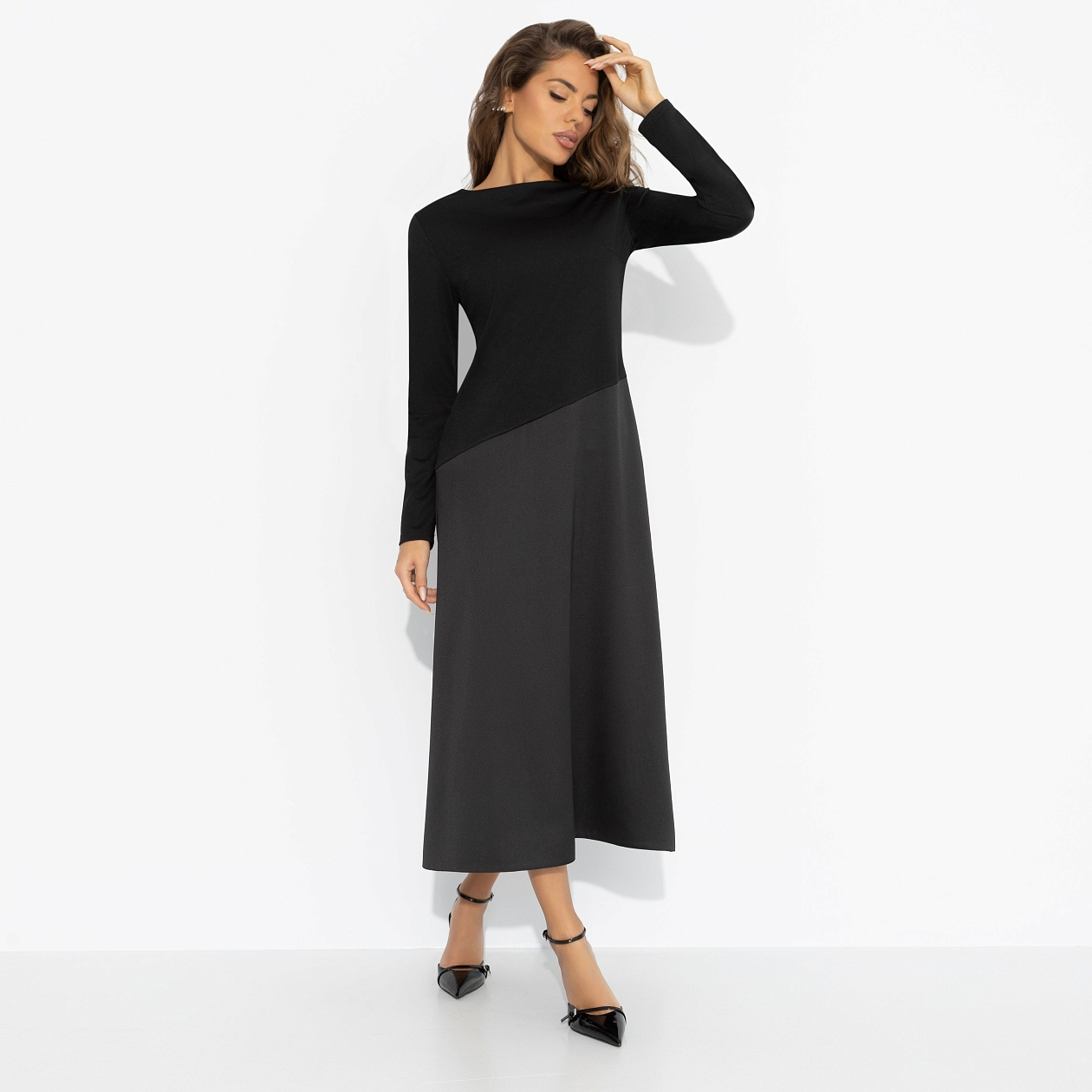 Платье Нежная утонченность. Состав: 95% п/э, 5% эластан