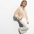 Блуза Стильный диалог (нежная). Состав: 95% п/э, 5% эластан