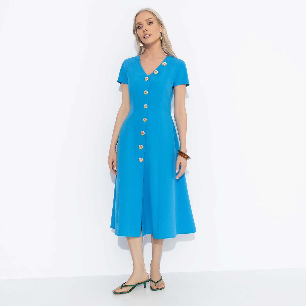 Платье Принимаю комплименты (blue). Состав: 98% п/э, 2% спандекс