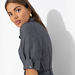 Платье День обещает быть стильным (с поясом). Состав: 75% полиэстер, 20% вискоза, 5% эластан