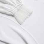 Блуза Мелодия сердца (белая). Состав: 75% полиэстер, 20% вискоза, 5% спандекс