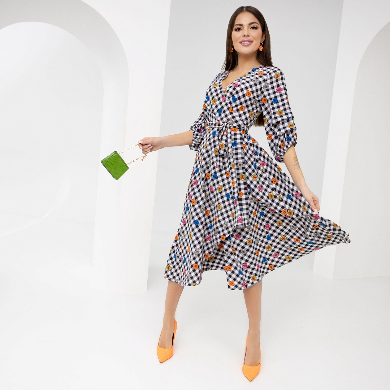 Платье Чья-то заветная мечта (прованс, с поясом). Состав: 95% п/э, 5% спандекс