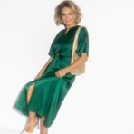 Платье Икона моды (зелёное). Состав: 95% полиэстер, 5% эластан