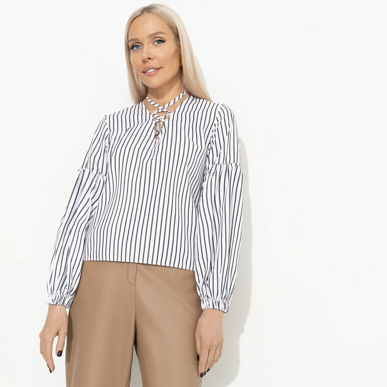 Блуза Вечный тренд. Состав: 55% хлопок, 45% полиэстер