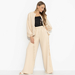 Брючный костюм Серьезная леди (2 в 1, пудра). Состав: 95% п/э, 5% эластан