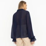 Блуза Гипнотический стиль (синяя). Состав: 100% полиэстер