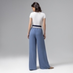 Брюки Красота в движении (deep blue). Состав: 60% полиэстер, 30% вискоза, 5% спандекс, 5% нейлон