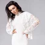 Бомбер Секрет смелости (белоснежный). Состав: 95% полиэстер, 5% спандекс