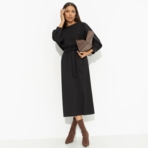 Платье Ты входишь–мода замирает (черное). Состав: 95% полиэстер, 5% эластан