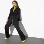 Брючный костюм Нашла подход (2 в 1, блэк, с поясом). Состав: 50% вискоза, 45% нейлон, 5% спандекс