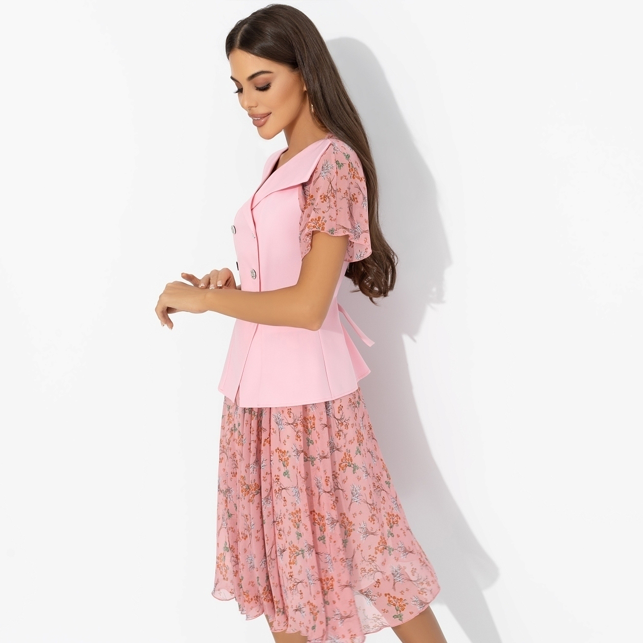 Костюм с юбкой Сияние уверенности (2 в 1). Состав: 98% п/э, 2% спандекс