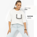 Футболка На стильной волне (белая). Состав: 95% хлопок, 5% лайкра