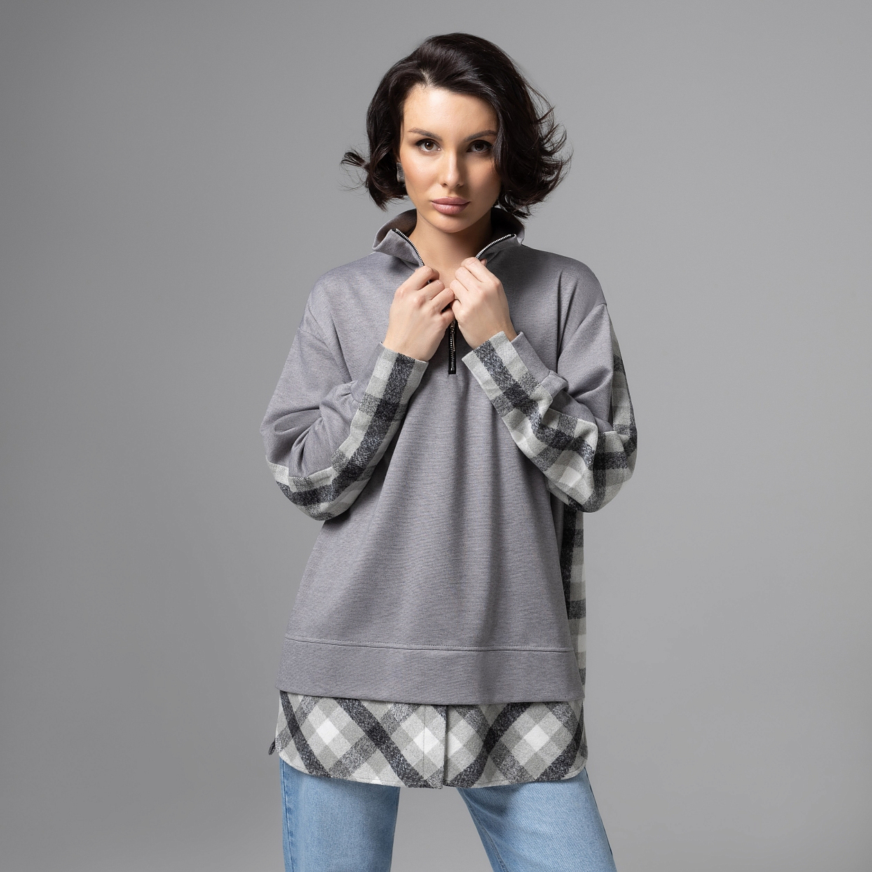 Путешествие начинается (пасмурное небо). Состав: 65% п/э, 30% вискоза, 5% спандекс