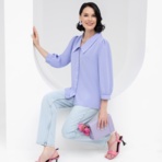 Блуза Дари любовь (сирень). Состав: 65% п/э, 30% вискоза, 5% эластан