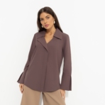 Блуза Амбассадор стиля (brown). Состав: 95% полиэстер, 5% эластан