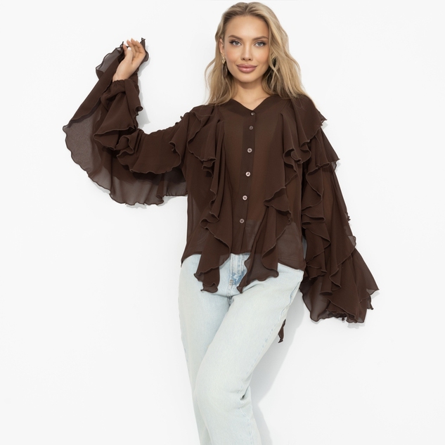 Блуза Прикосновение мечты (брауни) 