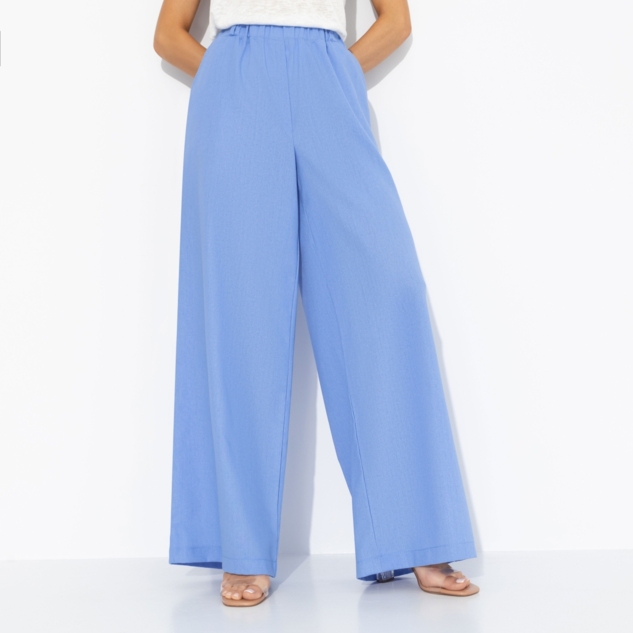 Брюки Легкость льна (голубые) 