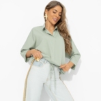 Блуза Твой личный тренд (хаки). Состав: 95% п/э, 5% эластан