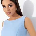 Платье-футляр Главная леди (blue). Состав: 95% п/э, 5% эластан