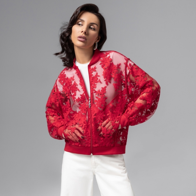 Бомбер Секрет смелости (красный) 