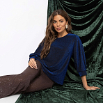 Блуза Предвкушение встречи (сияние). Состав: 95% п/э, 5% эластан