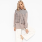 Стиль по-взрослому (бежевый). Состав: 65% полиэстер, 30% вискоза, 5% спандекс