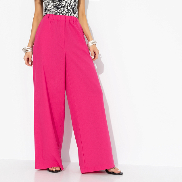 Брюки Легкость льна (фуксия) 