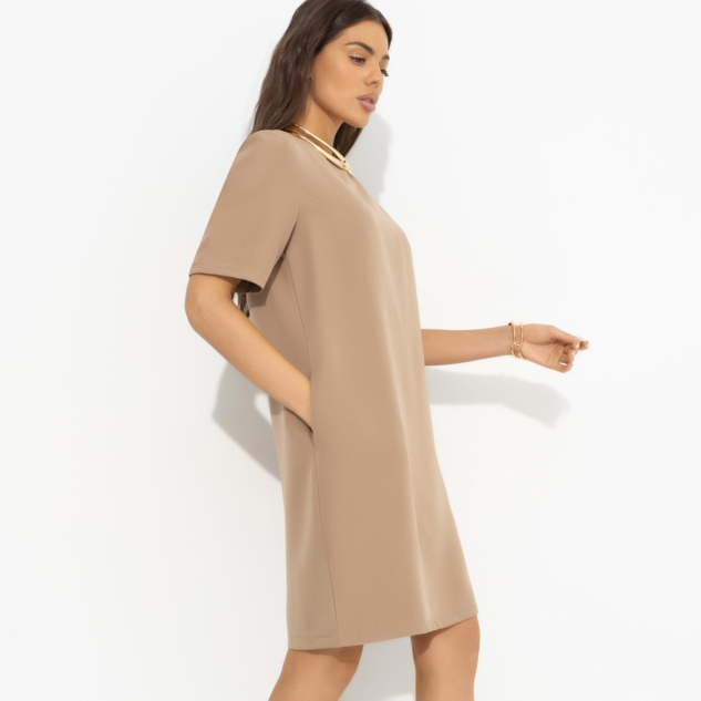 Платье Виртуальные будни (beige) 