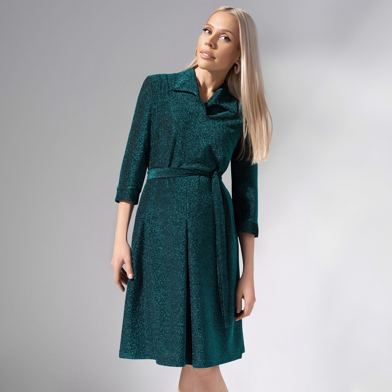 Платье Модная реализация (new, с поясом). Состав: 95% полиэстер, 5% эластан