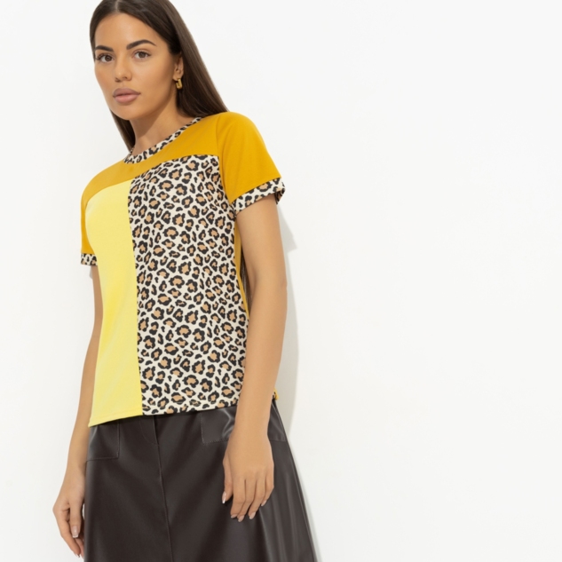 Футболка Стильное сочетание (оранжевая) 